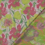 JACQUARD FLEURS ROSE/JAUNE (thumbnail) #4