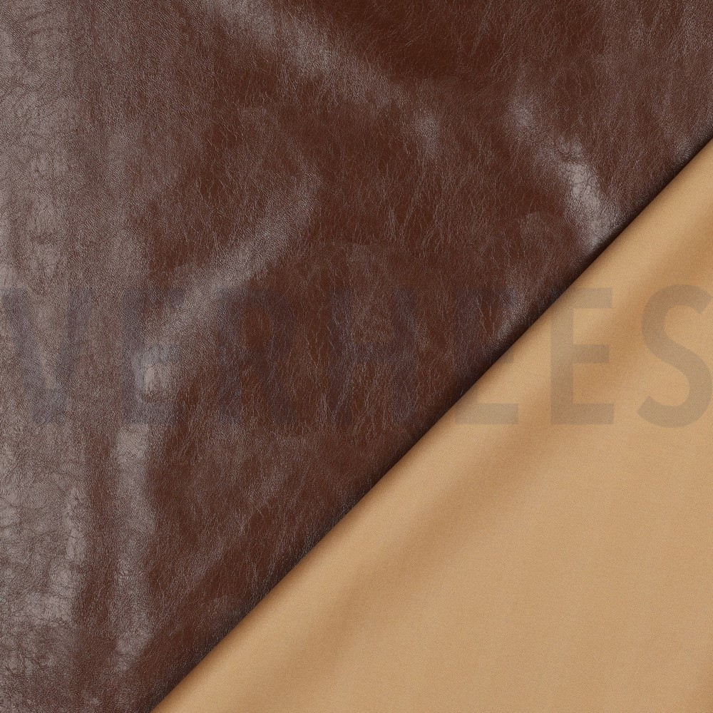 SIMILI CUIR BRILLANT STRETCH BRUN #7