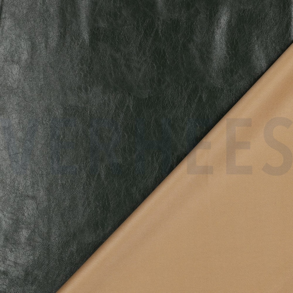 FAUX LEATHER SHINY STRETCH GREEN #7