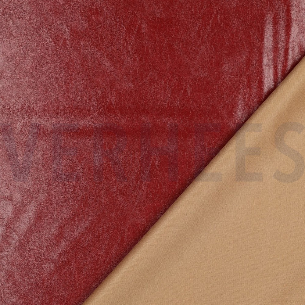FAUX LEATHER SHINY STRETCH RED #7
