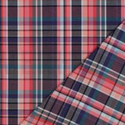BAUMWOLLE GARNGEFÄRBT KAROS DUNKELKORALLE (thumbnail) #4