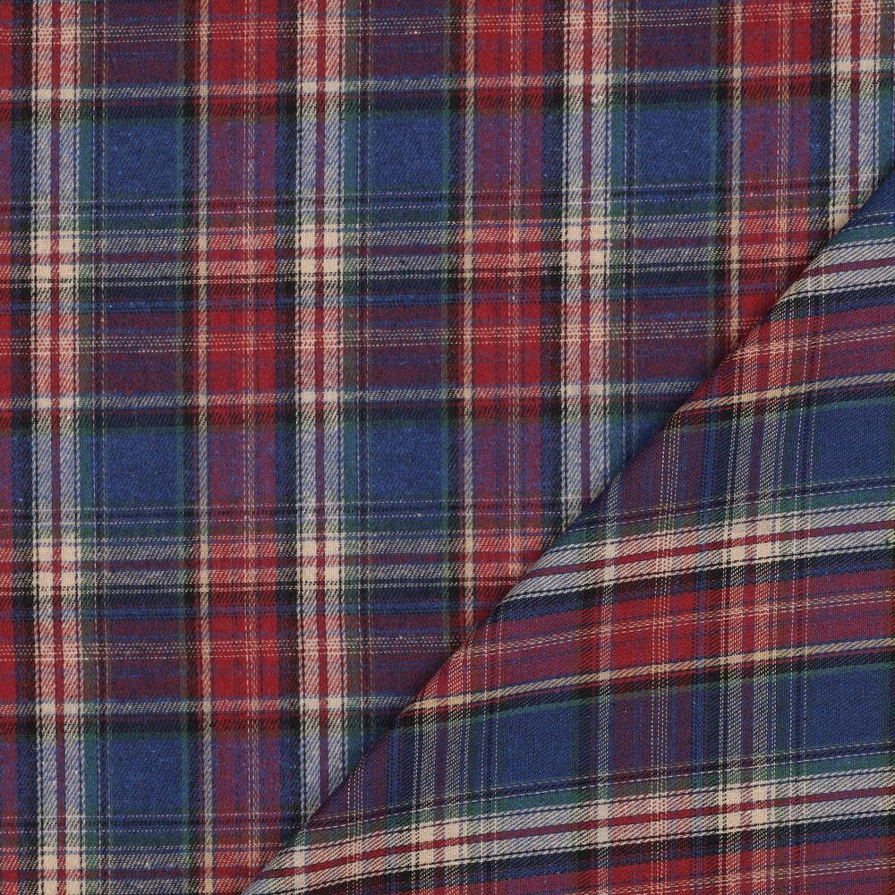 BRUSHED YARN DYED CHECKS BURGUNDY #7