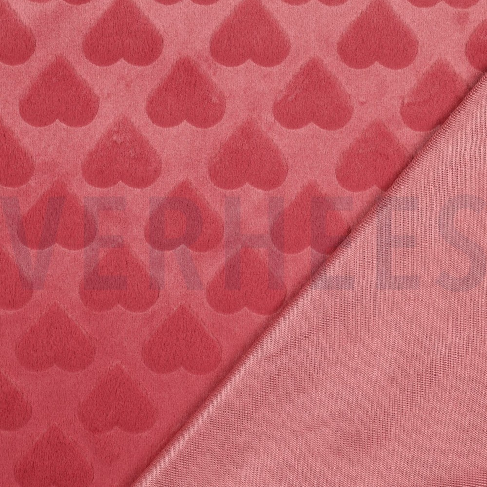 FAUX FUR HEARTS ROUGE #7