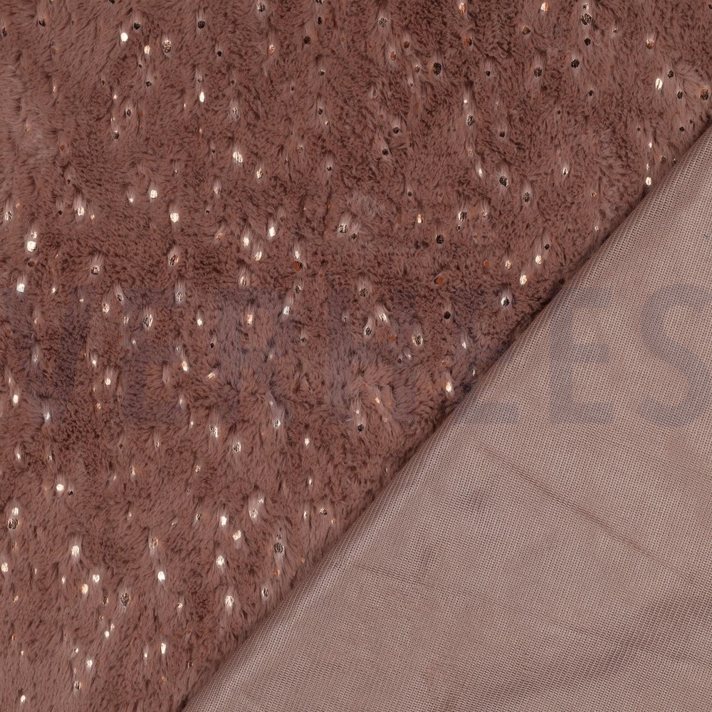 FAUSSE FOURRURE AVEC FOIL ROSE FONCÉ #7