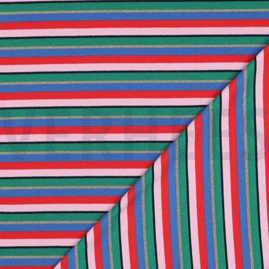 RIB JERSEY GARENGEVERFD STREPEN MULTI #7