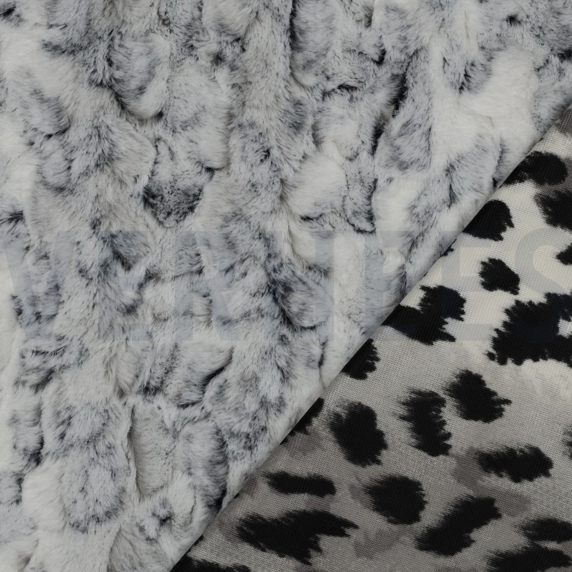 FAUX FUR ANIMAL SKIN BLACK (high resolution) #4