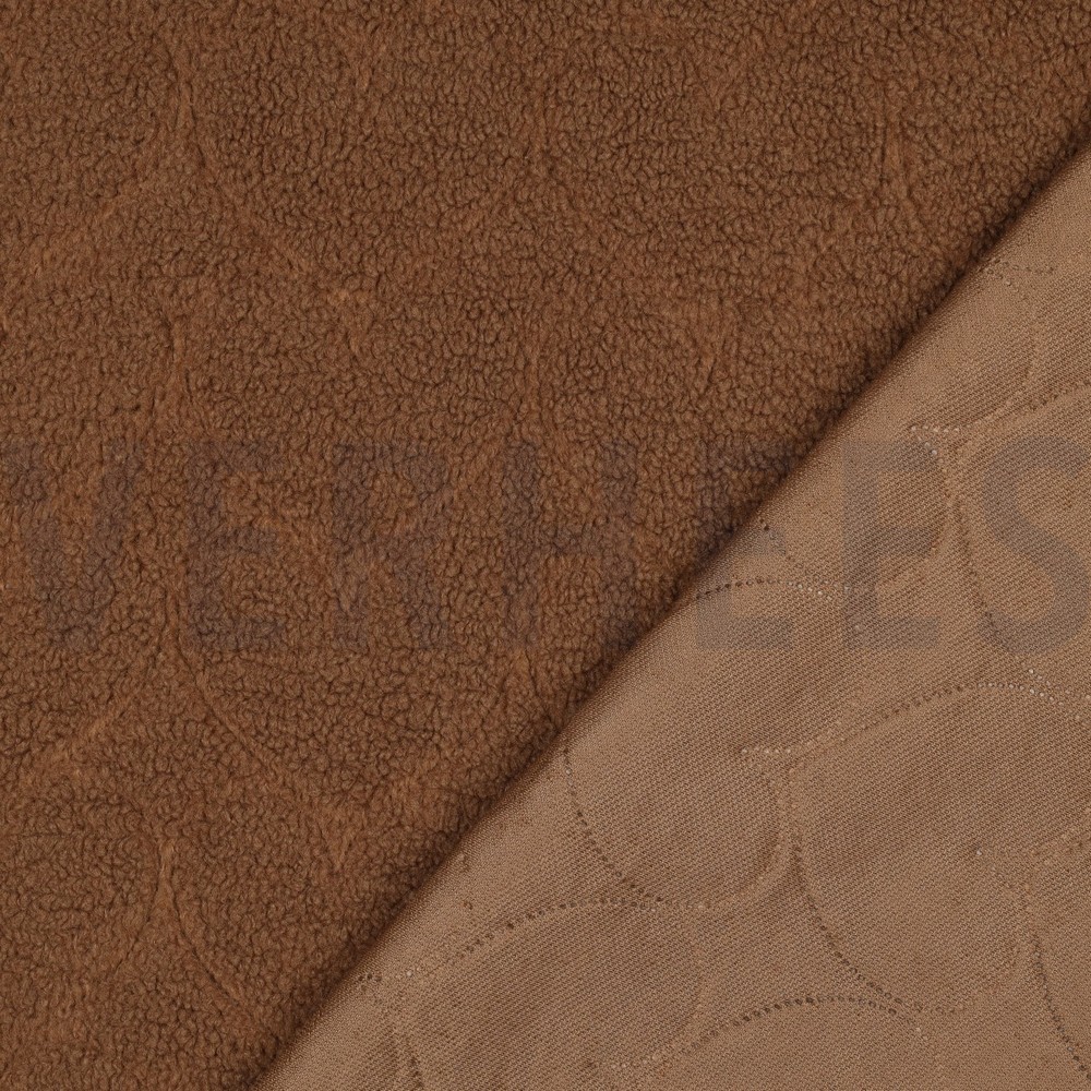 TEDDY JACQUARD HEARTS BROWN #7