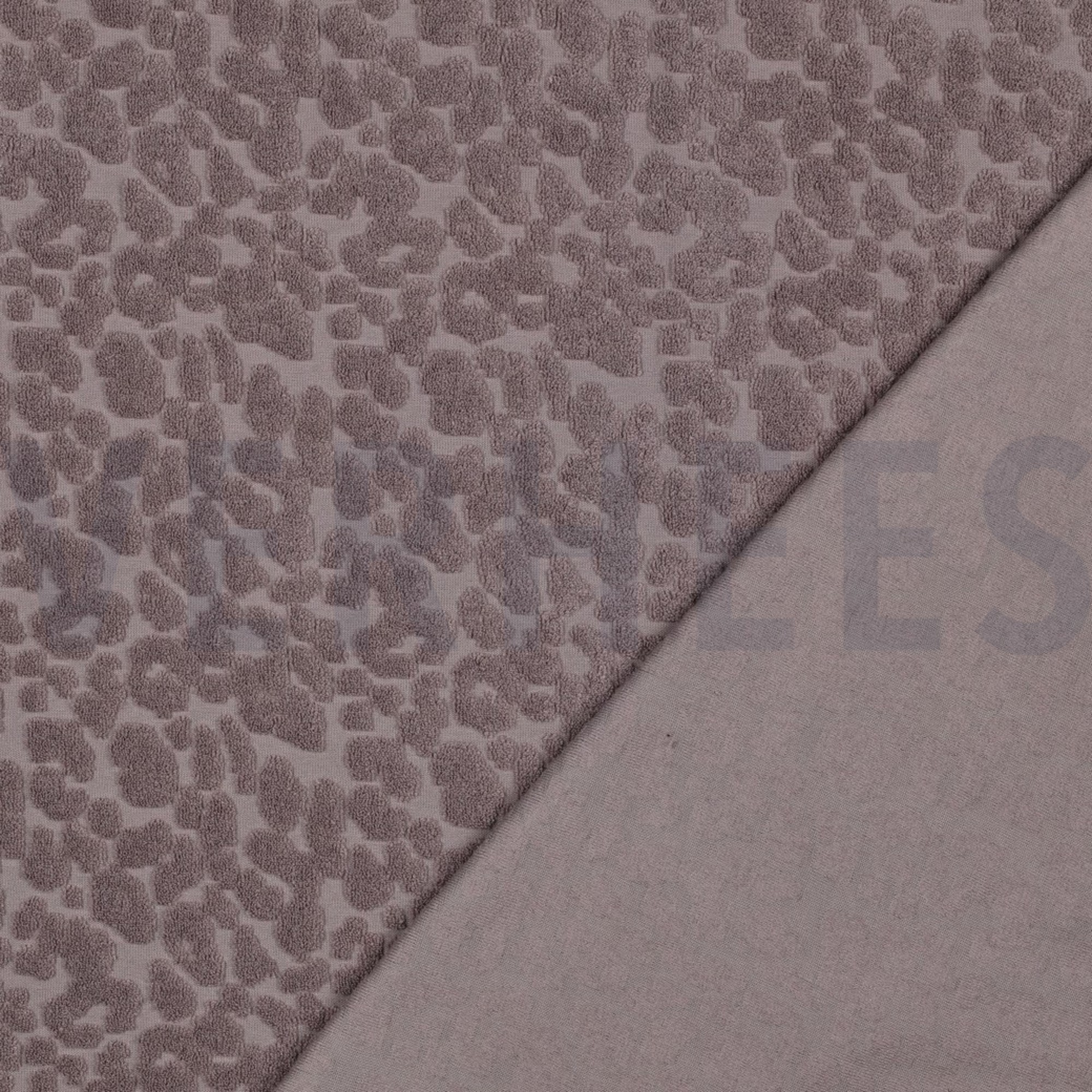 BAUMWOLLE FROTTEE GESTRICKT TIERHAUT MAUVE (high resolution) #4