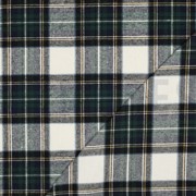 BAUMWOLLE GARNGEFÄRBT ANGERAUT KAROS ECRU/MARINEBLAU (thumbnail) #4