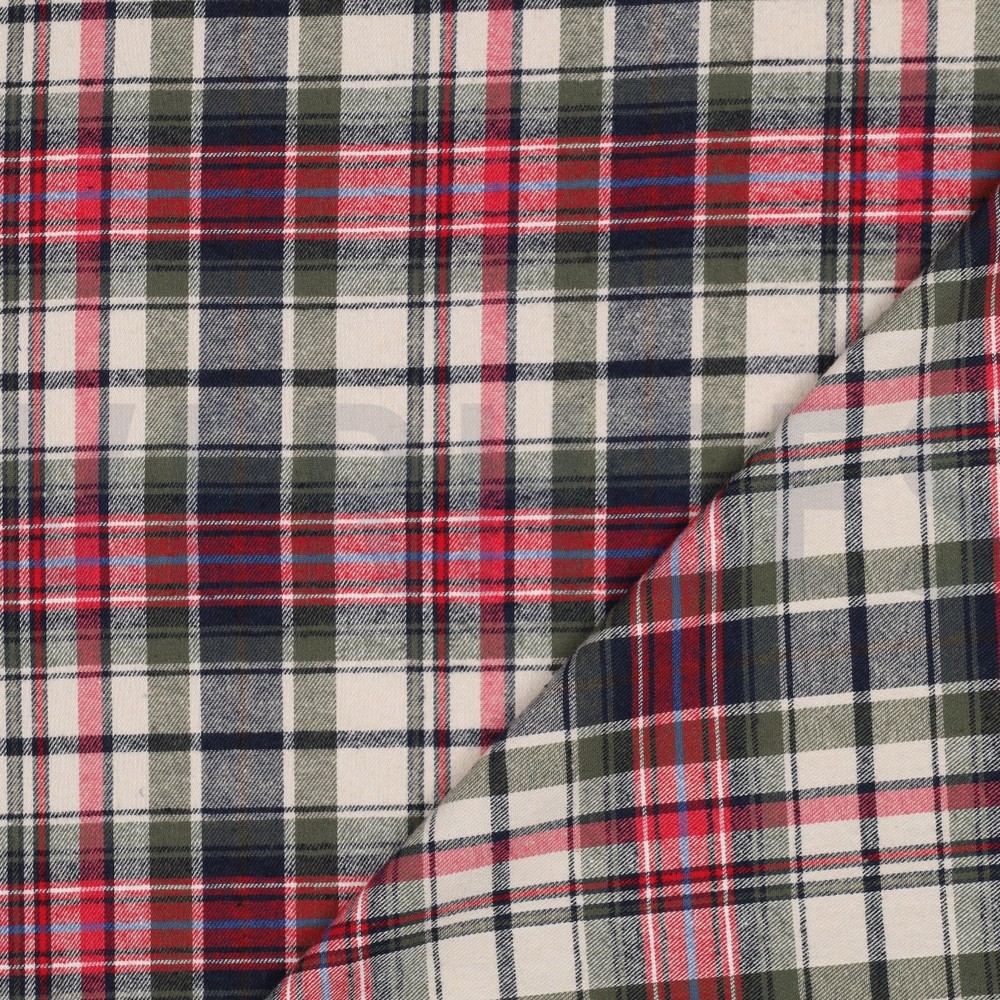 COTTON YARN DYED BRUSHED CHECKS PICKLE #7