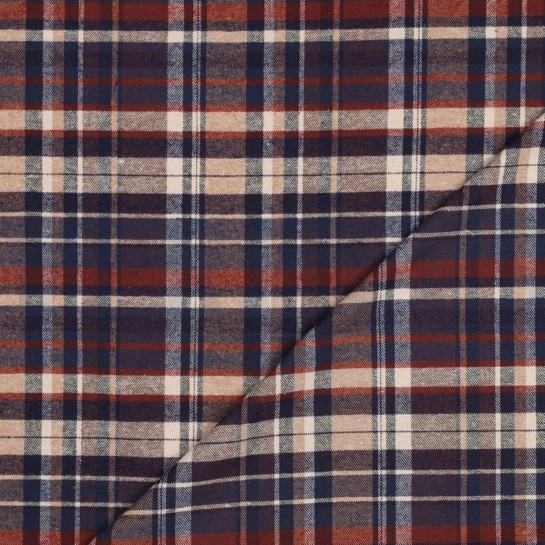 KATOEN GARENGEVERFD GEBORSTELDE RUITEN MARINEBLAUW #7