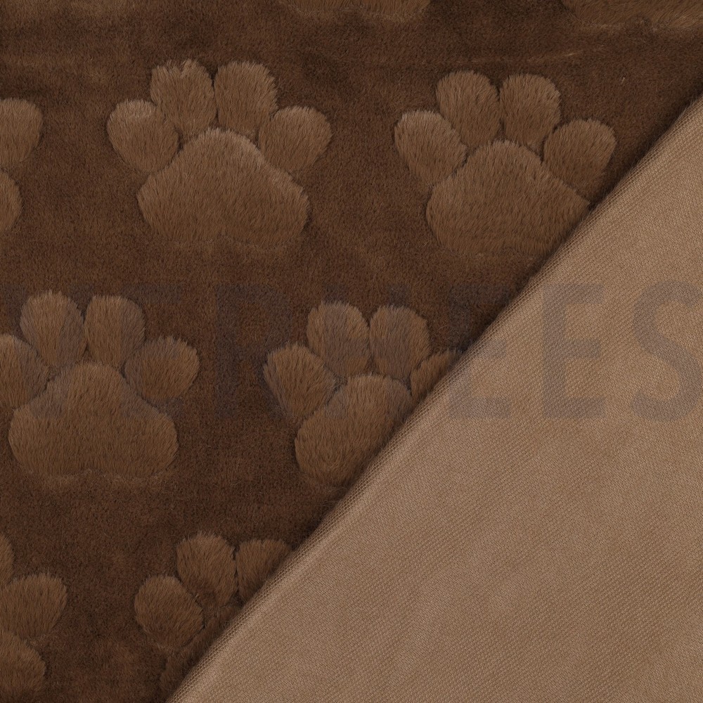 FLEECE DOG PAWS BROWN #7