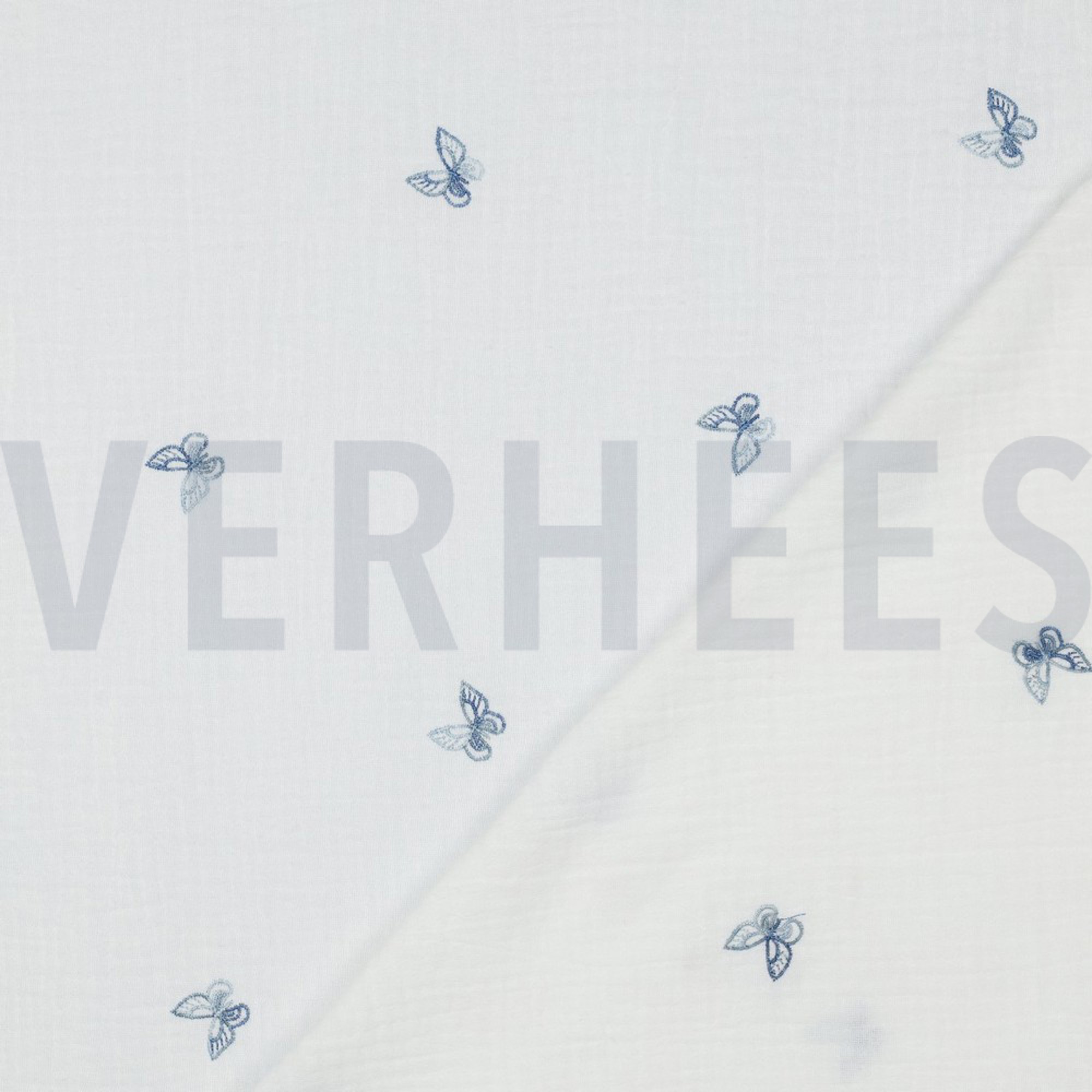 DOUBLE GAUZE EMBROIDERY VLINDERS WIT (high resolution) #4