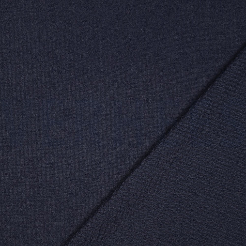 COTON JACQUARD SEERSUCKER BLEU MARINE #7