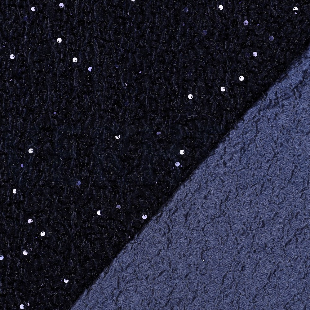 SEQUINS VELVET NAVY #7