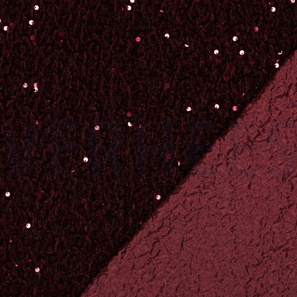 VELOURS À PAILLETTES BORDEAUX #7