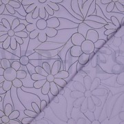 KATOEN GEWATTEERD BLOEMEN LAVENDEL (thumbnail) #4