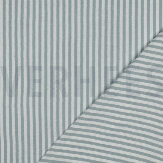 MUSSELIN GARNGEFÄRBT STREIFEN SALBEI #7