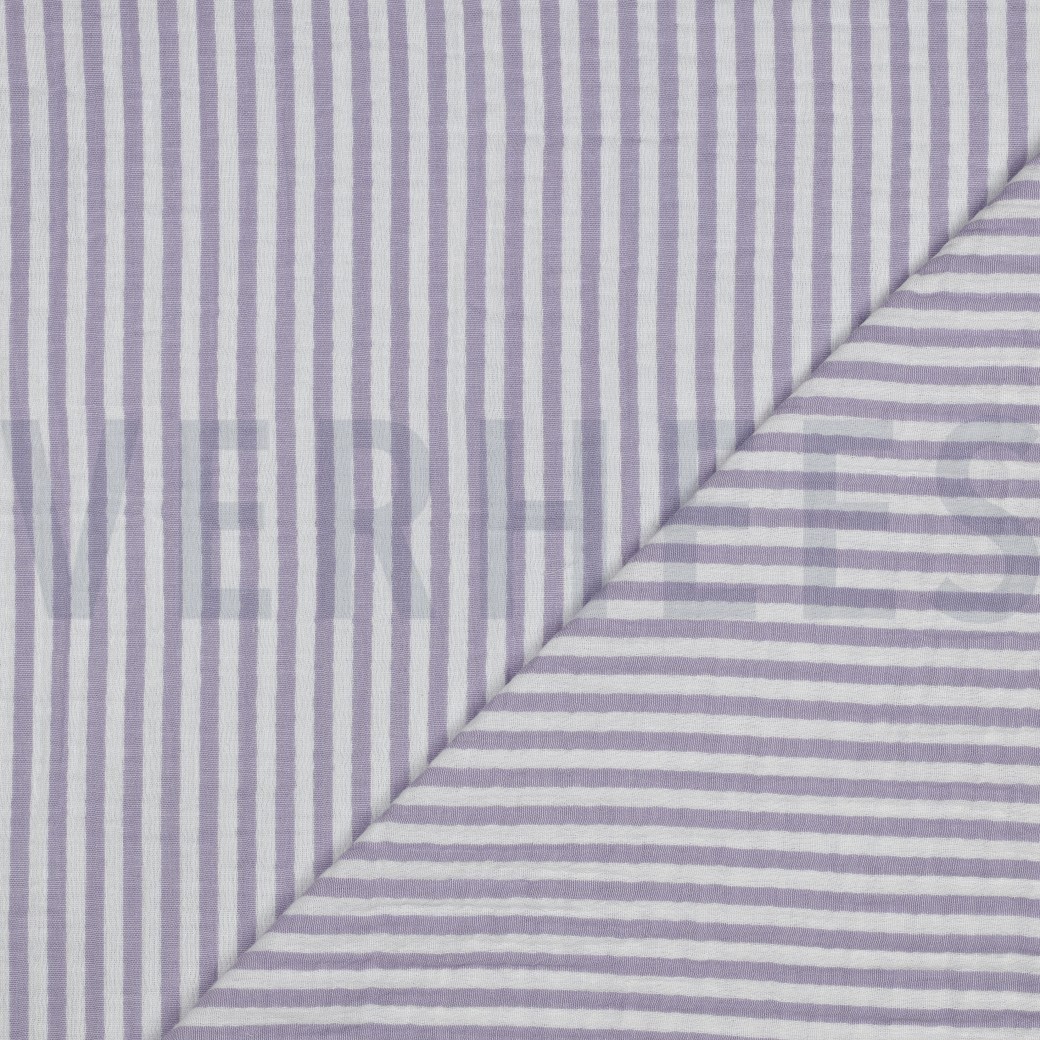 DOUBLE GAUZE YARN DYED STRIPES PURPLE #7
