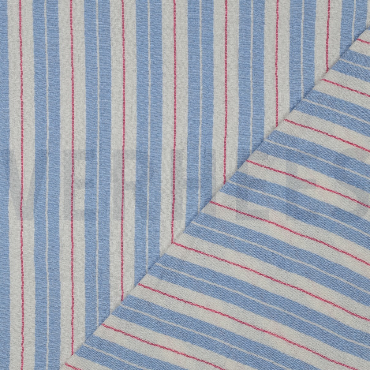 DOUBLE GAUZE YARN DYED STRIPES BLUE #7