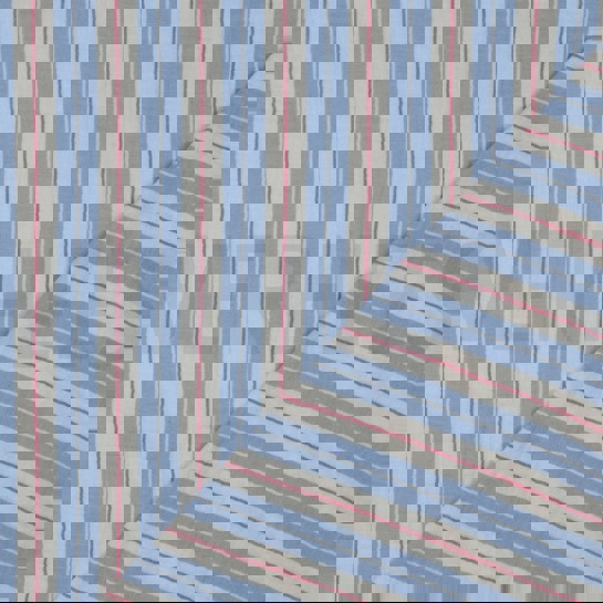 MUSSELIN GARNGEFÄRBT STREIFEN BLAU #7