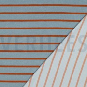 BAUMWOLLE FROTTEE GARNGEFÄRBT STREIFEN BLAU/BRAUN (thumbnail) #4