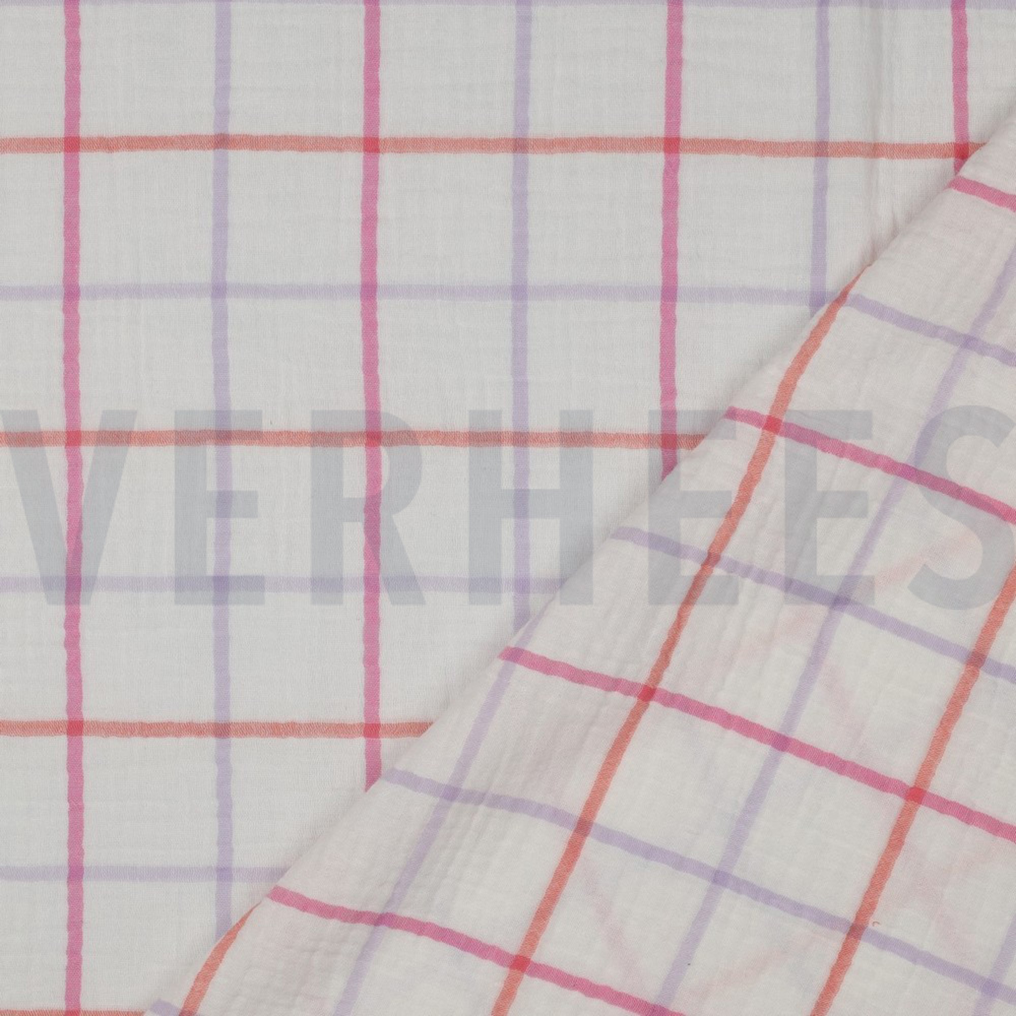 DOUBLE GAUZE YARN DYED CHECKS LAVENDER (high resolution) #4