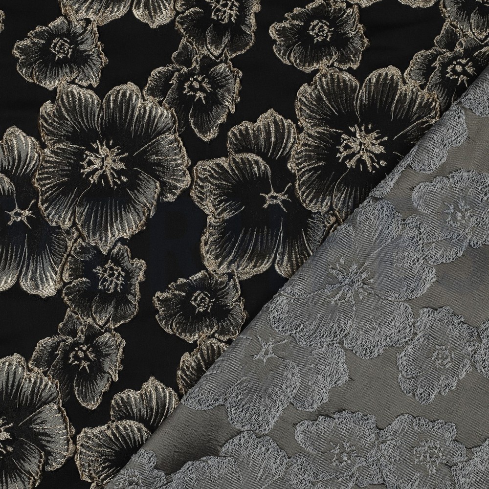 JACQUARD FLEURS NOIR #7
