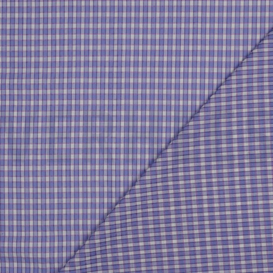 COTTON YARN DYED CHECKS SHINY THREAD LAVENDER #7