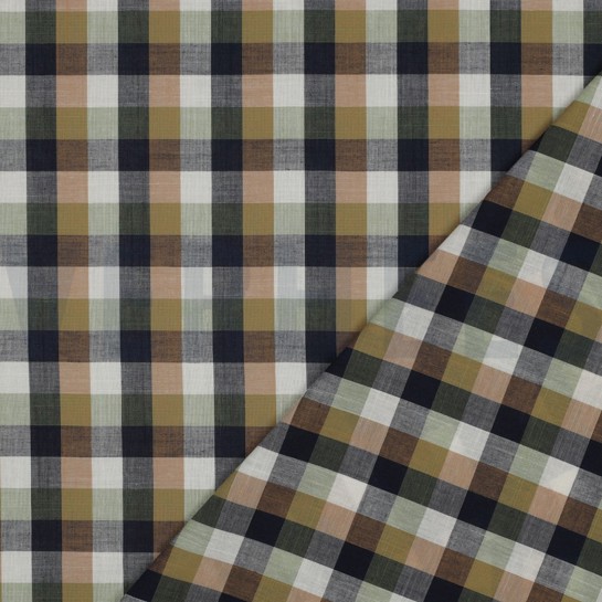 BAUMWOLLE GARNGEFÄRBT KAROS ESSIGGURKE #7