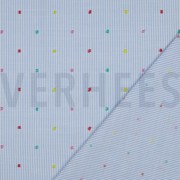 COTON RAYURES DOBBY BLEU (thumbnail) #4