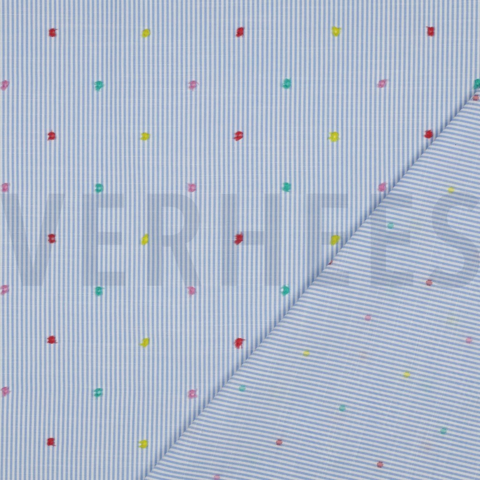 COTON RAYURES DOBBY BLEU (high resolution) #4