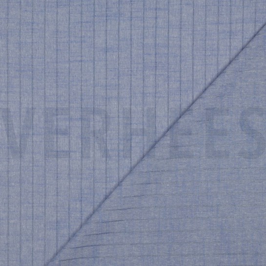 BAUMWOLLE GARNGEFÄRBT STREIFEN LUREX BLAU #7