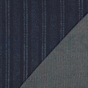 DENIM JACQUARD FRAYED STRIPES INDIGO (thumbnail) #4