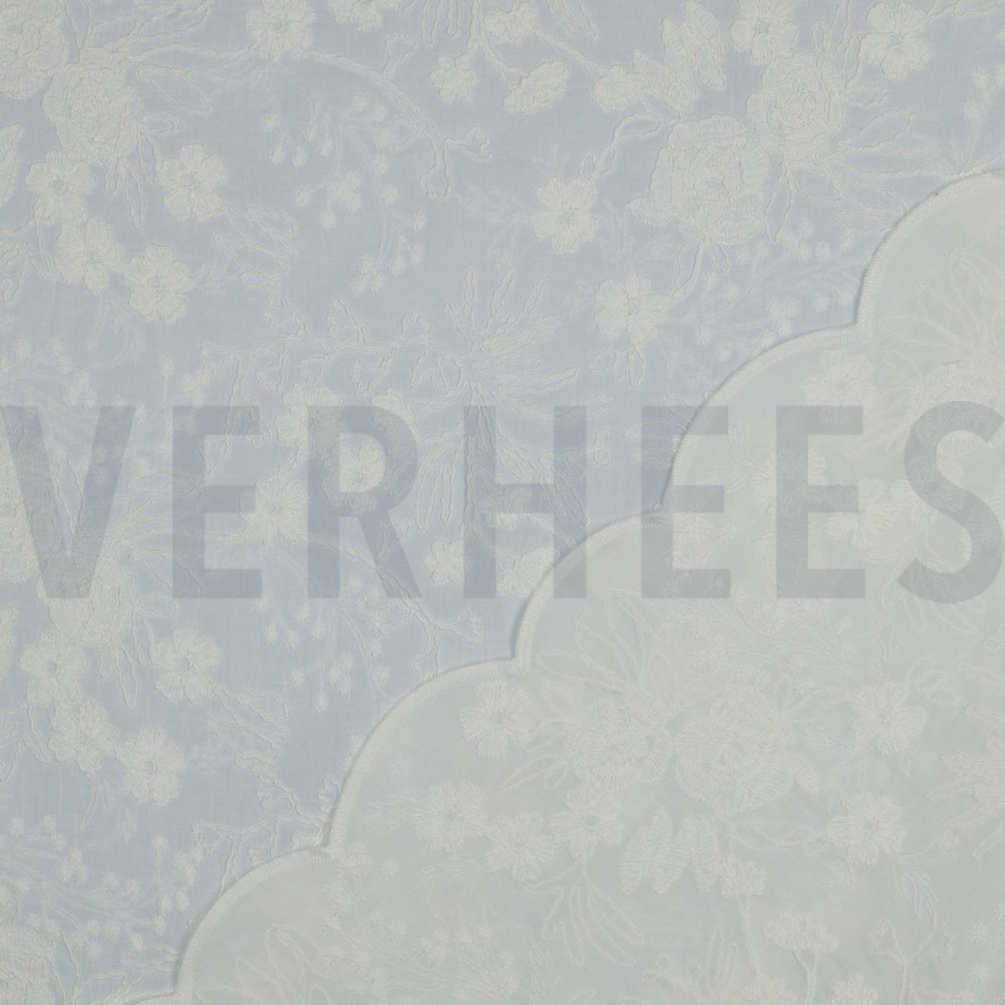 COTON VOILE BRODERIE FLEURS DEUX CÔTÉS BORDURE FESTONNÉE BLANC (high resolution) #4