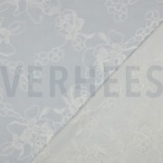 COTTON VOILE EMBROIDERY FLOWERS WHITE (thumbnail) #4