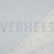 COTON VOILE BRODERIE FLEURS LUREX BLANC (thumbnail) #4
