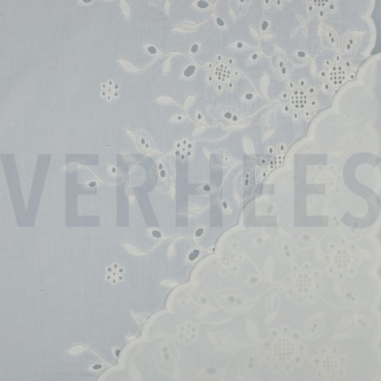 KATOEN VOILE EENZIJDIGE RAND EENZIJDIGE GOLFRAND WIT #7