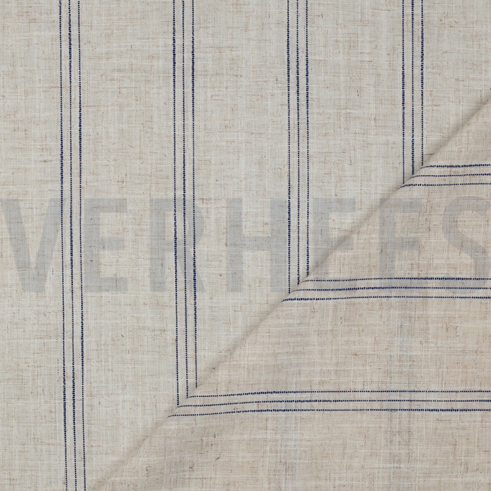 LINEN VISCOSE STRIPES BLUE #7