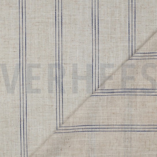 LINEN VISCOSE STRIPES BLUE #7