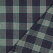 LEINEN VISKOSE GARNGEFÄRBTE KAROS GRÜN (thumbnail) #4