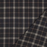 LINNEN VISCOSE GARENGEVERFD RUITEN BRUIN (thumbnail) #4