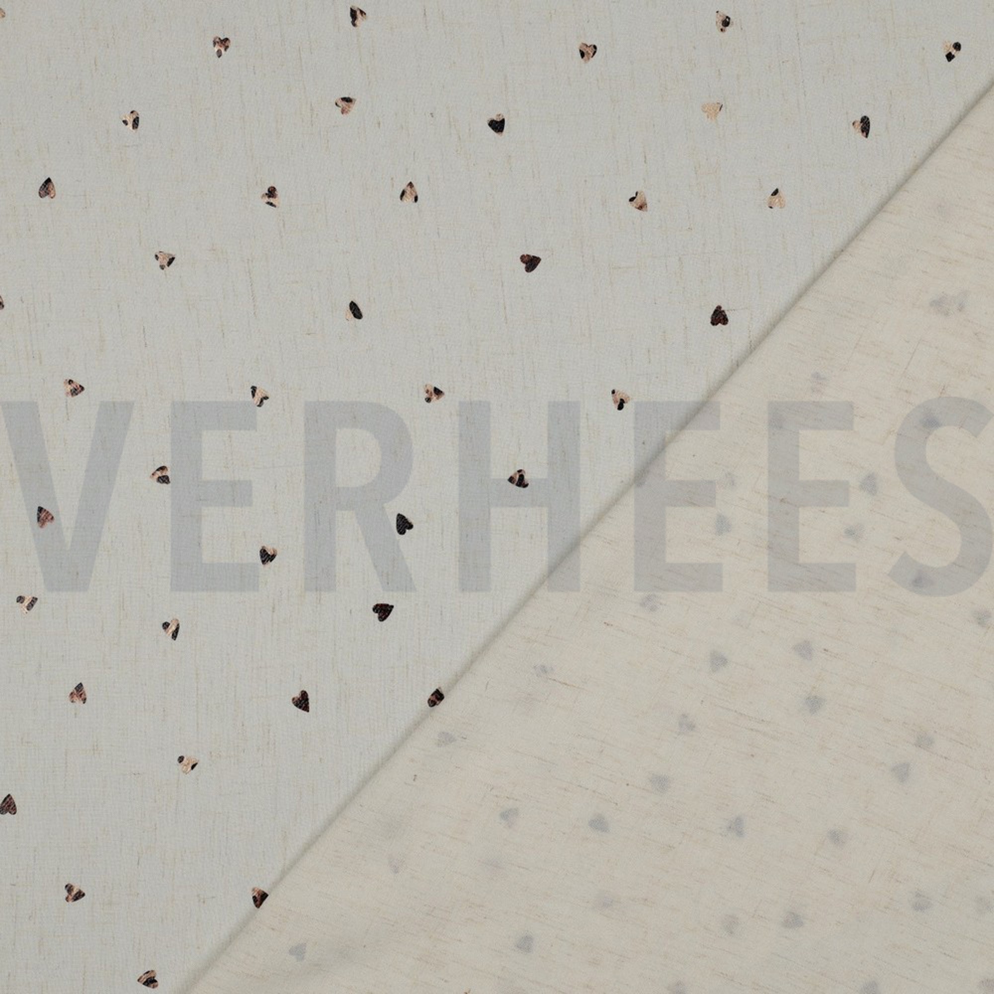 LIN VISCOSE FEUILLE COEURS ÉCRU (high resolution) #4