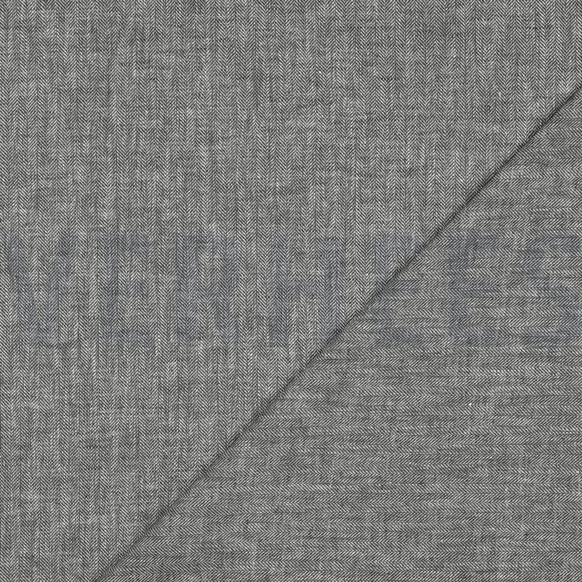 LINEN COTTON HERRINGBONE ARMY GREEN (high resolution) #4