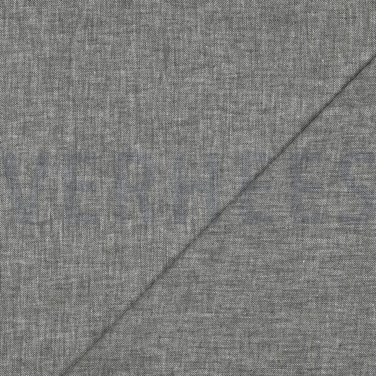 LINEN COTTON HERRINGBONE ARMY GREEN #7