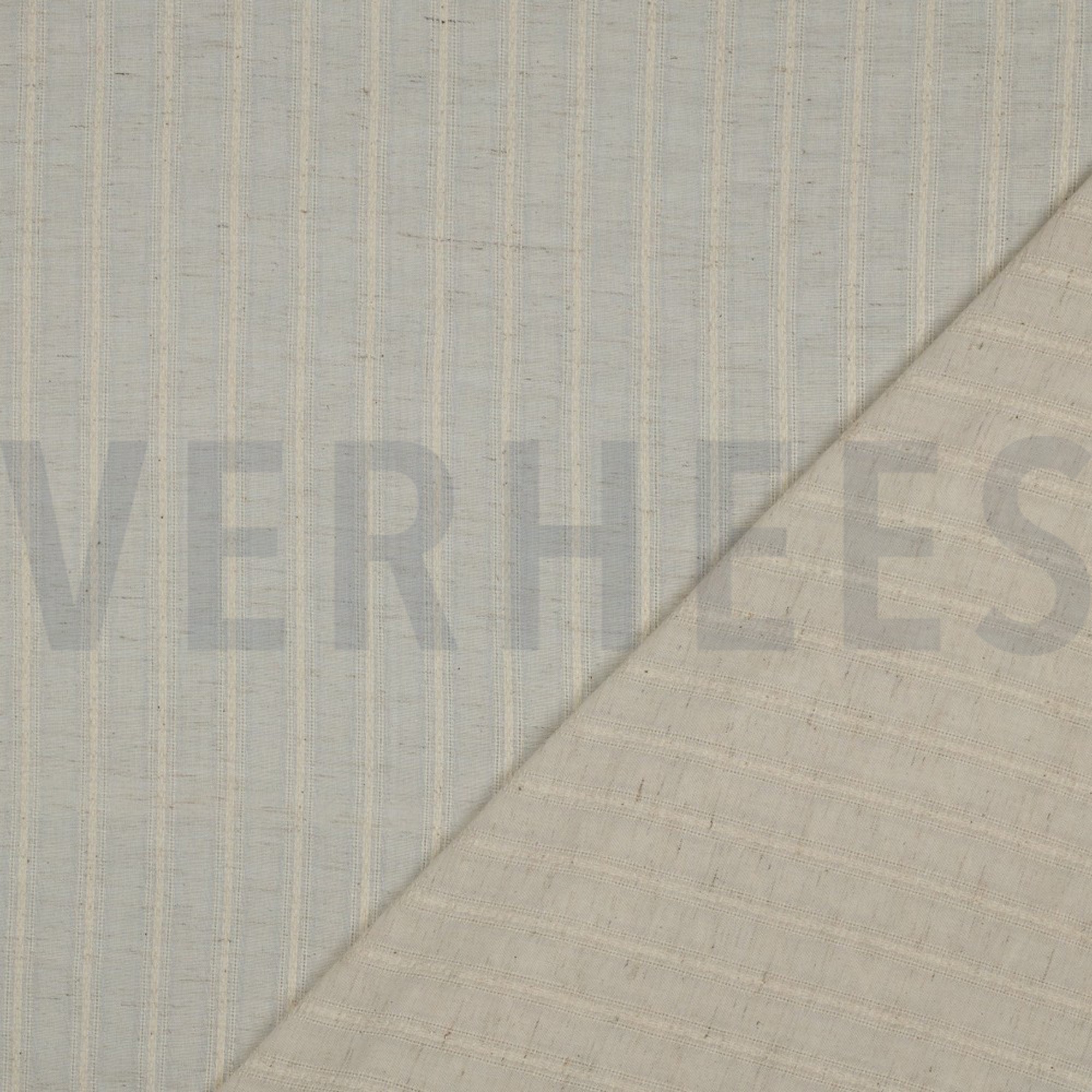 LIN COTON JACQUARD RAYURE BEIGE (high resolution) #4