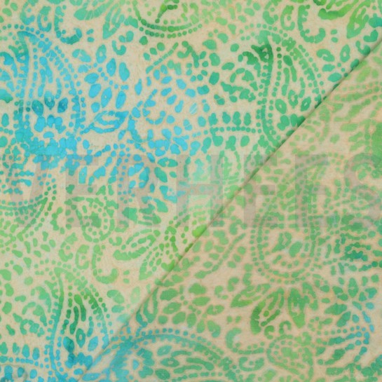 HANDCRAFTED BATIK VISCOSE GREEN #7
