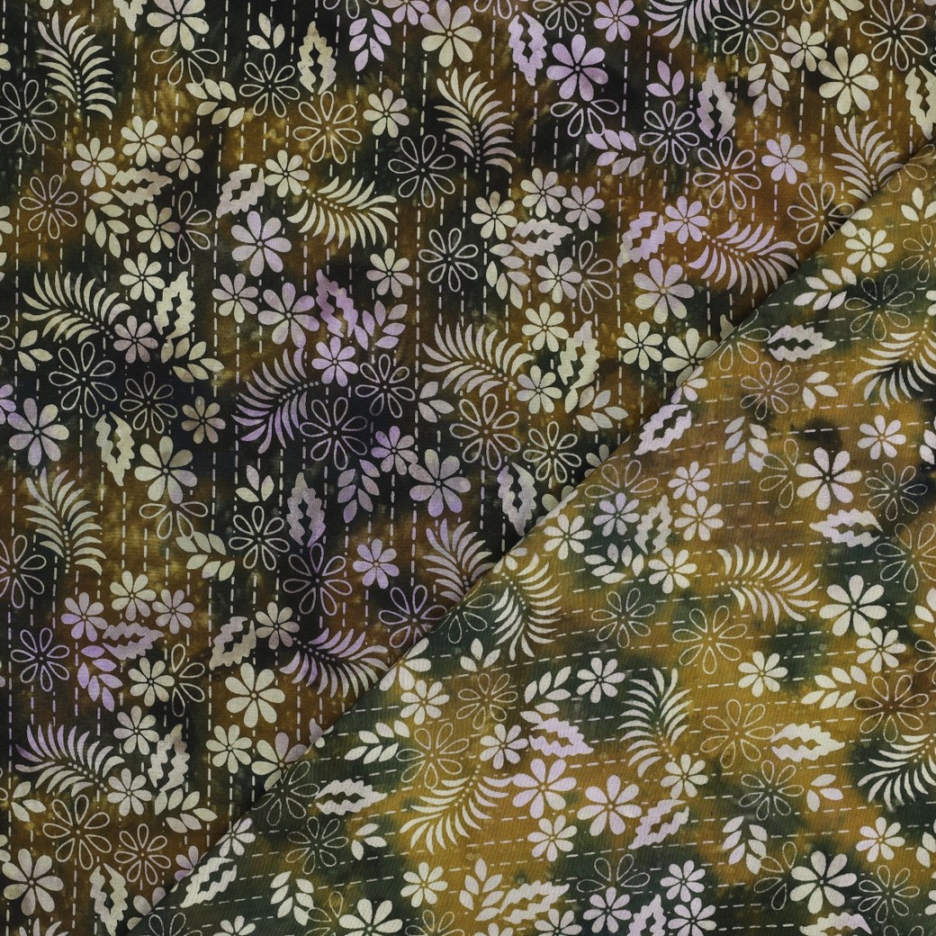 HANDGEFERTIGTE BATIK VISKOSE GRÜN #7