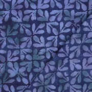 HANDGEMAAKTE BATIK VISCOSE MARINEBLAUW (thumbnail) #4