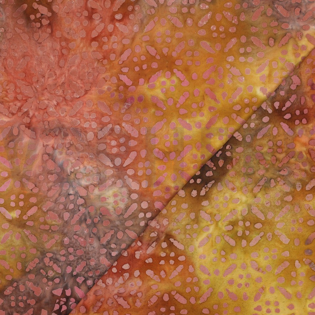 HANDGEFERTIGTE BATIK VISKOSE GELB #7